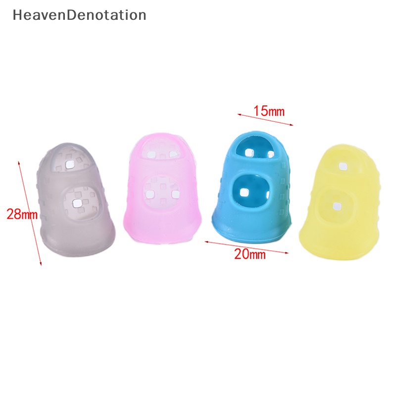 [HeavenDenotation] 10pcs Finger Sleeve Silicone Glove AntiSlip Pelindung Jari Aksesoris Gitar HDV