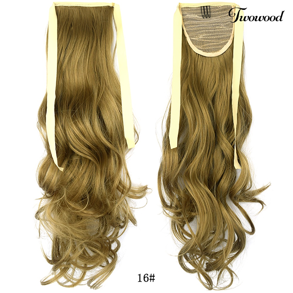 Twowood 20inch Serat Sintetis Klip in Curly Ponytail Wig Palsu Hair Extension Sopak