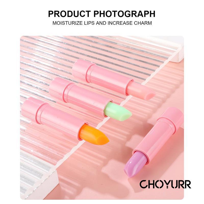 【COD】Lipstik Jeli Pengubah Warna Lipstik Pelembab Warna Tahan Lama Lipstik Buah Lipstik Cepat-CH