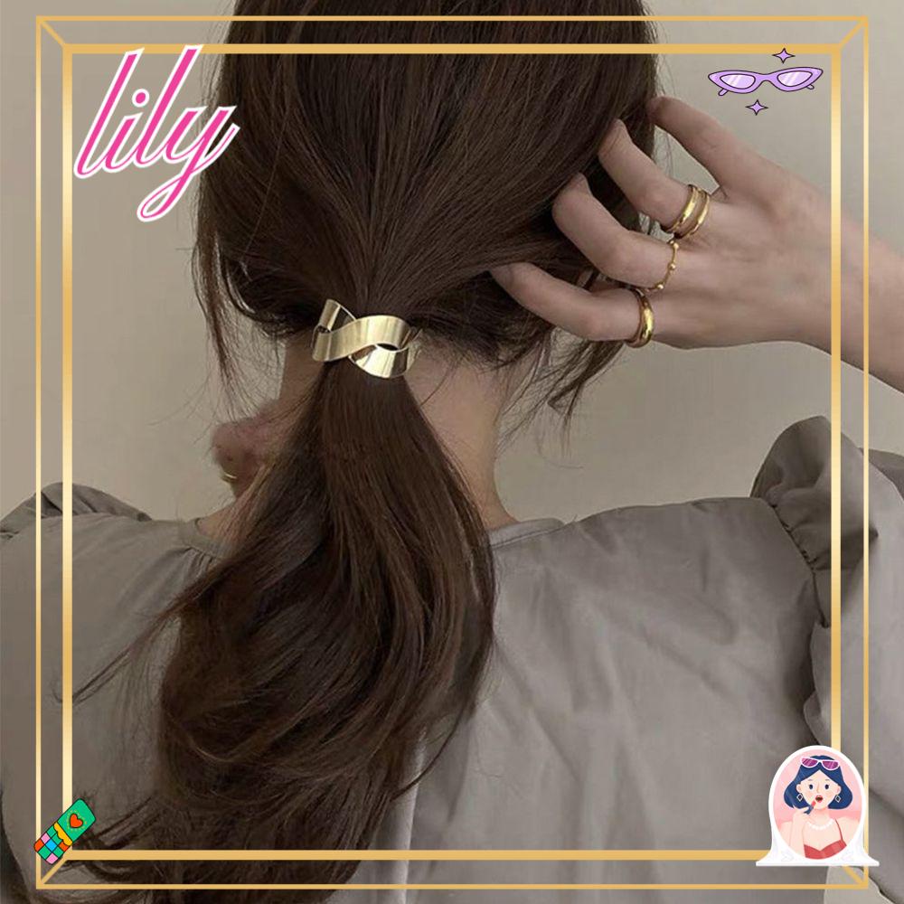Lily Karet Rambut Untuk Anak Perempuan Wanita Aksesoris Rambut Metal Handmade Head Band