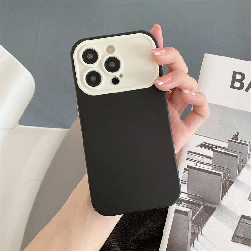 IPHONE Perlindungan Lensa Case Telepon Kontras Warna Untuk iPhone12 11 Pro MAX XS MAX X XR Mewah Shockproof Silikon Soft Cover Untuk iPhone12 iPhone11