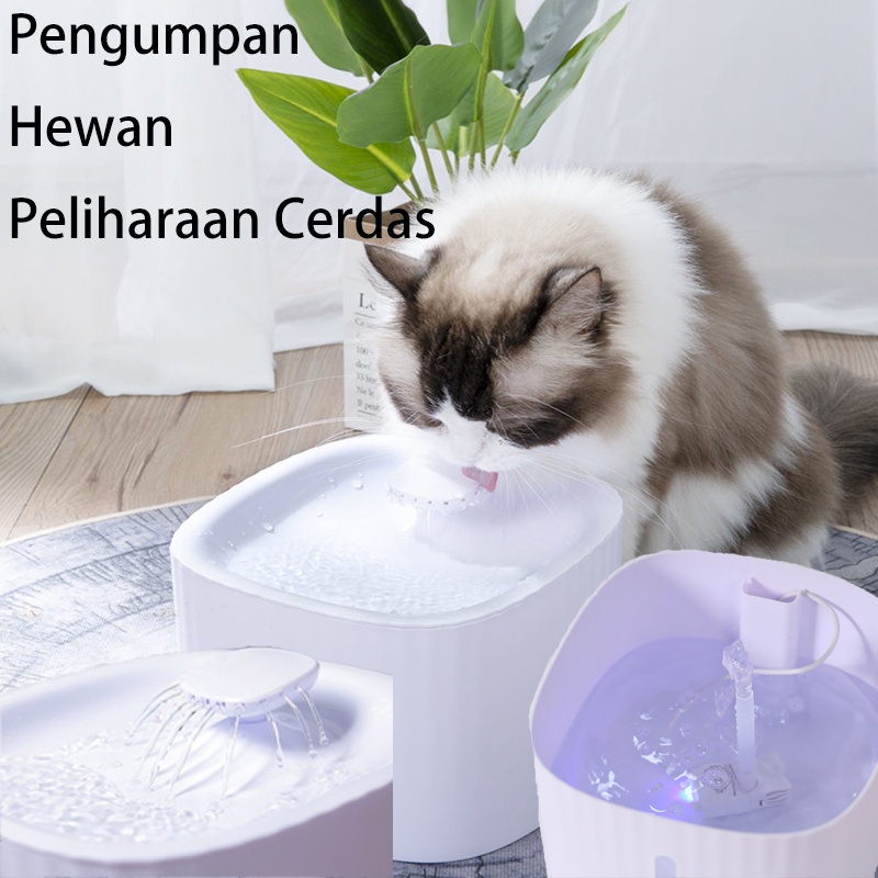 Dispenser Tempat Minum Kucing/ Kaikki Dispenser air kucing/ dispenser air hewan peliharaan baru/ filter sirkulasi otomatis/ Pengumpan air hewan peliharaan pintar/ Air mengalir kucing/ Wadah air minum untuk kucing dan anjing