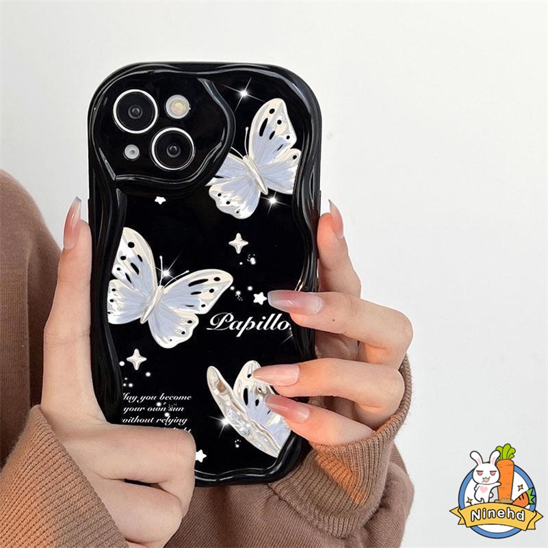 Xiaomi Redmi 12C A1 10C 10A 10 9 9A 9C 9T Redmi Note12 12s 11 11s 10 10s 9 9s Pro Xiaomi 12 11 Lite Poco X3 Pro Gaya Korea Tepi Gelombang Bantal Udara Butterfly Anti Jatuh Phone Case