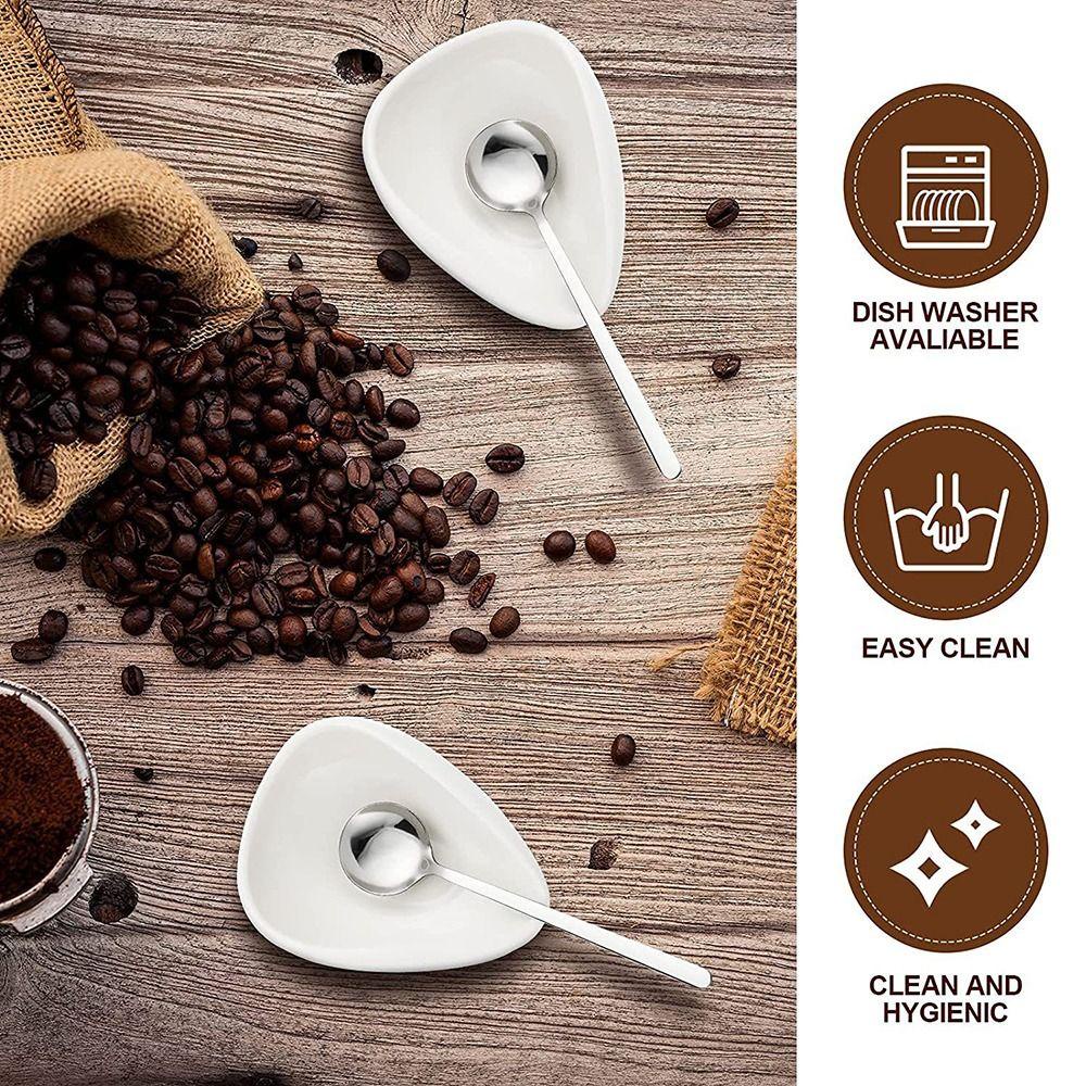 [Elegan] Sendok Kopi Sisa Espresso Dapur Stainless Steel Ceramic Coffee Scoop