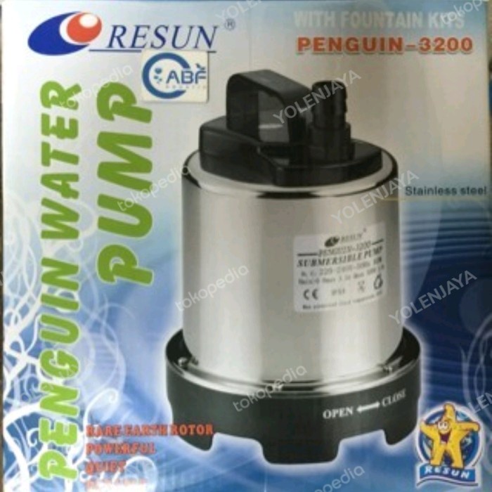 RESUN PENGUIN 3200 POMPA CELUP STAINLES STEEL WATER PUMP AIR KOLAM