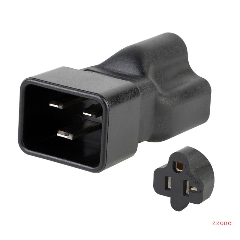 Zzz IEC320 C20 Ke Nema 5-15 20R AC Power Adapter 3-Pole DIY Kabel Acessory Hitam