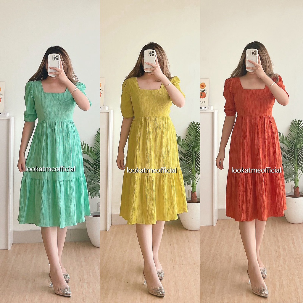 DARANIA STORE • Vivian Dress Korean Bahan Baby Crush