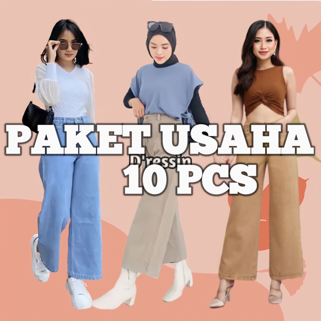 10 PCS PAKET USAHA KULOT JEANS