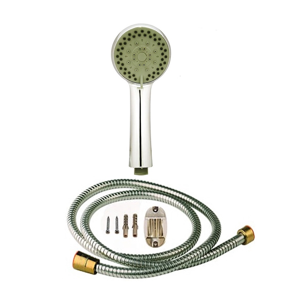 HEAD SHOWER MANDI + SELANG DILENGKAPI BAUT FISCHER SESUAI FOTO DAN DESKRIPSI (J747)