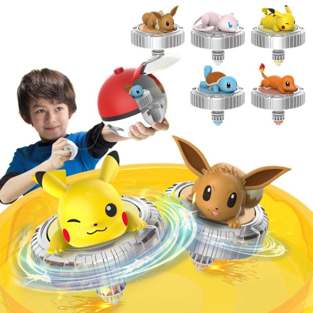 Lanfy Pokemon Rotary Gyro Hadiah Liburan Kartun Berputar Permainan Battle Hadiah Anak Logam Gyro Mainan Berputar Gyro Mainan Pokemon Action Figure