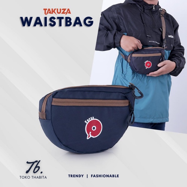 Tas Pinggang Pria Forza Waistbag Simple Bahan Waterproof