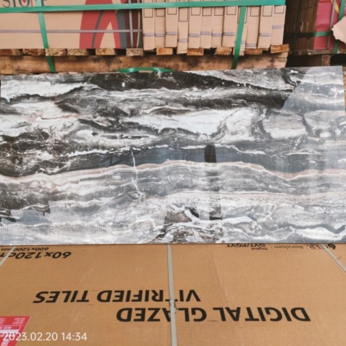 granit 60x120 hitam marmer/granite lantai grazed