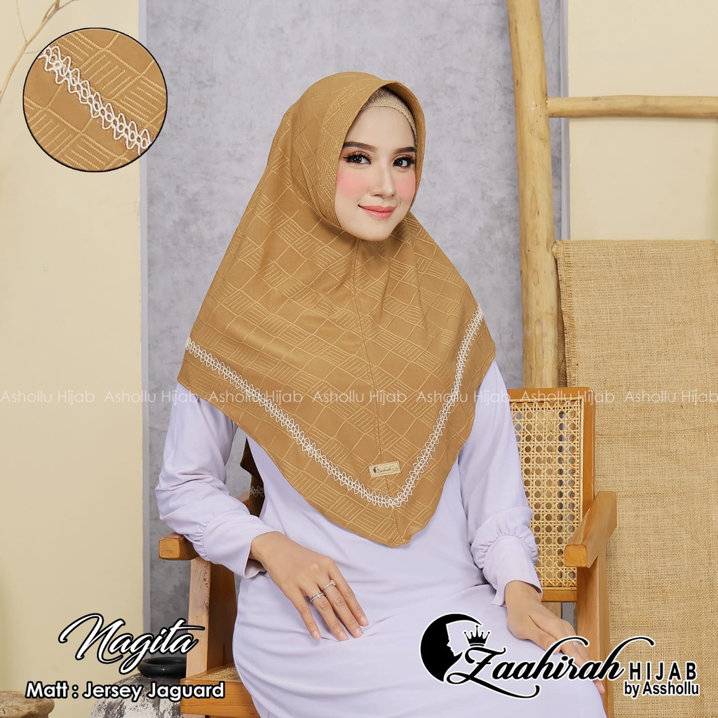 Hijab Instan Nagita Picot Zaahirah Hijab Motif Kotak By Asshollu