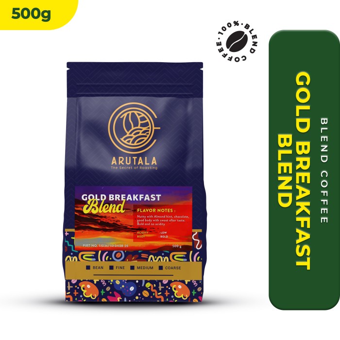 

N.E.W ARUTALA Kopi Gold Breakfast Blend 500 gram - Giling Halus
