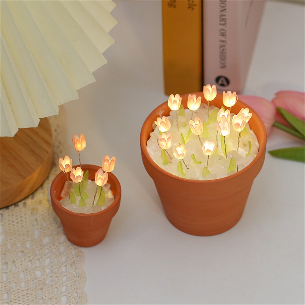 Paket Bahan Handmade Untuk Buket Miniatur Dan Bingkai Foto Diy Tulip Night Light Kit Untuk Hadiah Ulang Tahun Pacar Atau Sahabat