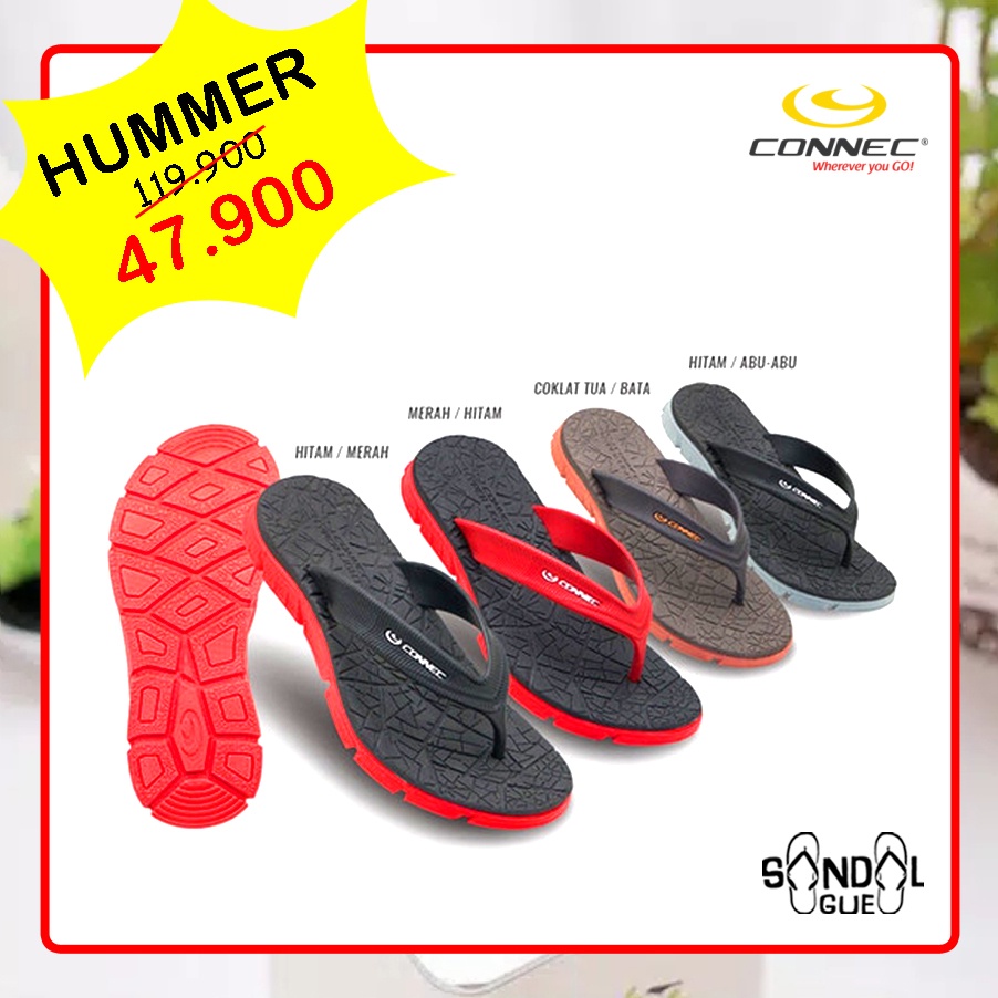 DISKON SANDAL PRIA KEKINIAN CONNEC HAMMER FLASH TORAJA RAFLES 100% BARU