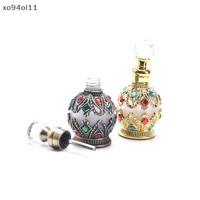 Xo 1X Vintage Metal Bottle Arabian Style Botol Kosong Isi Ulang Wadah OL