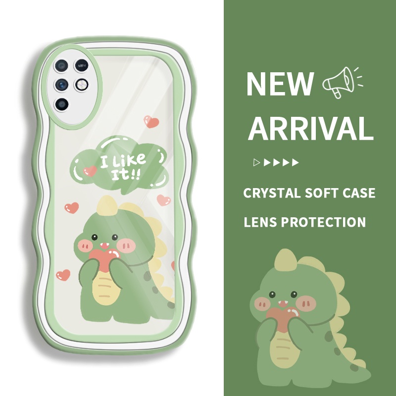 JJUKA Transparan Silicon Case Dinosaurus kecil SoftCase Untuk Infinix Note 10 Note 8 Note 10 Pro NFC