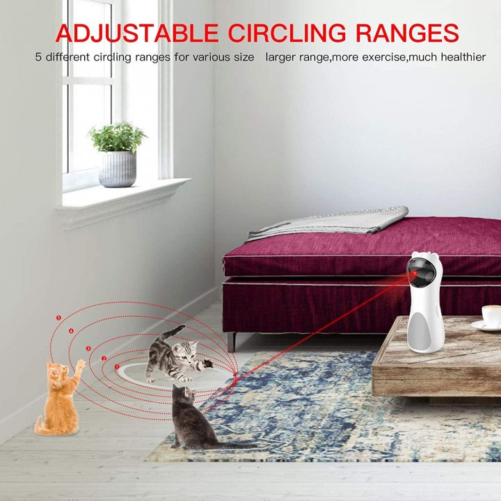 101 W1 - Rotating Laser Light Cat Toy - Mainan Laser Otomatis Untuk Kucing