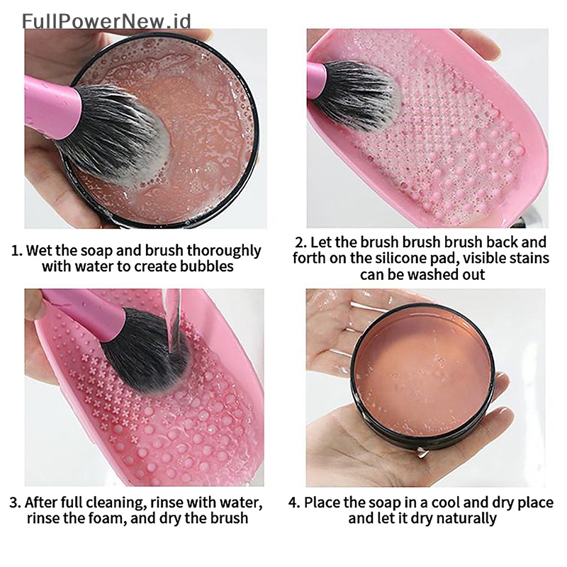 Power Moon Silicone Makeup Brush Cleaner Sabun Pad Washing Scrubber Board Cleaner Mangkok ID