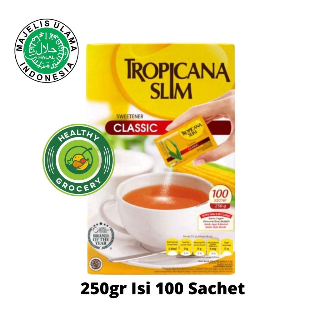 

Tropicana Slim Sweetener Classic 250gr Isi 100 Sachet / Tropicana Slim