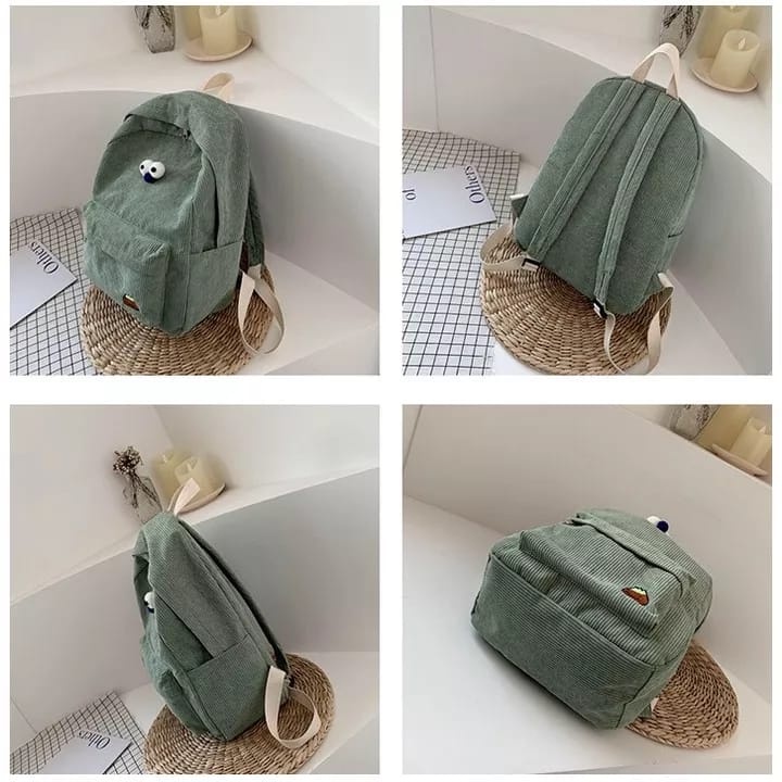 SHOEGALLERY LV0317 Backpack Sekolah Import Korean Style Casual Tas Ransel Wanita Trendy Backpack Sekolah Two Eye