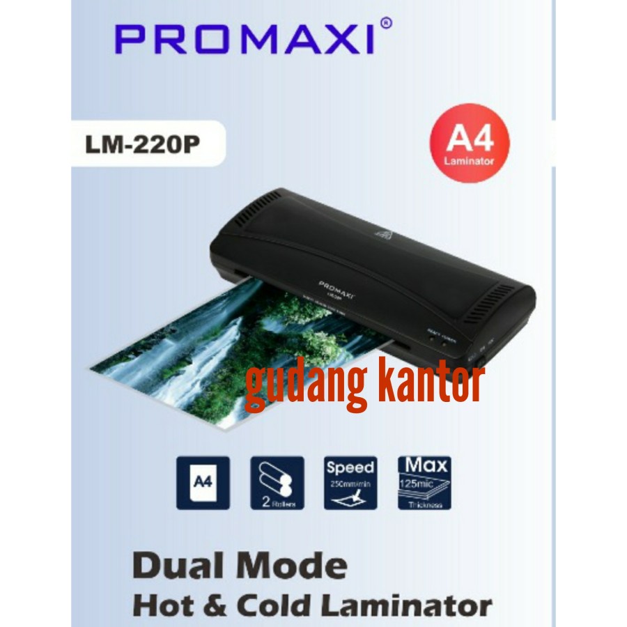 

PROMAXI LM-220P HOT & COLD SIZE A4 & F4 - MESIN LAMINATING LM 220 P / LAMINATOR BEST SELLER