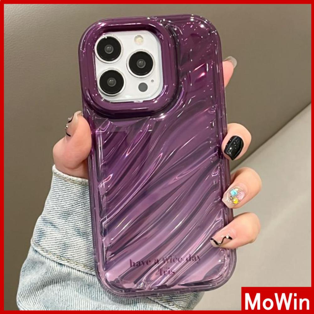 Case iPhone 14 Pro Max iPhone Case Laser Reflektif Bening Case TPU Soft Shell Airbag Tahan Guncangan Sederhana Ungu Kompatibel dengan iPhone 13 Pro Max 12 Pro Max 11 Xr X Max 7Plus 8Plus