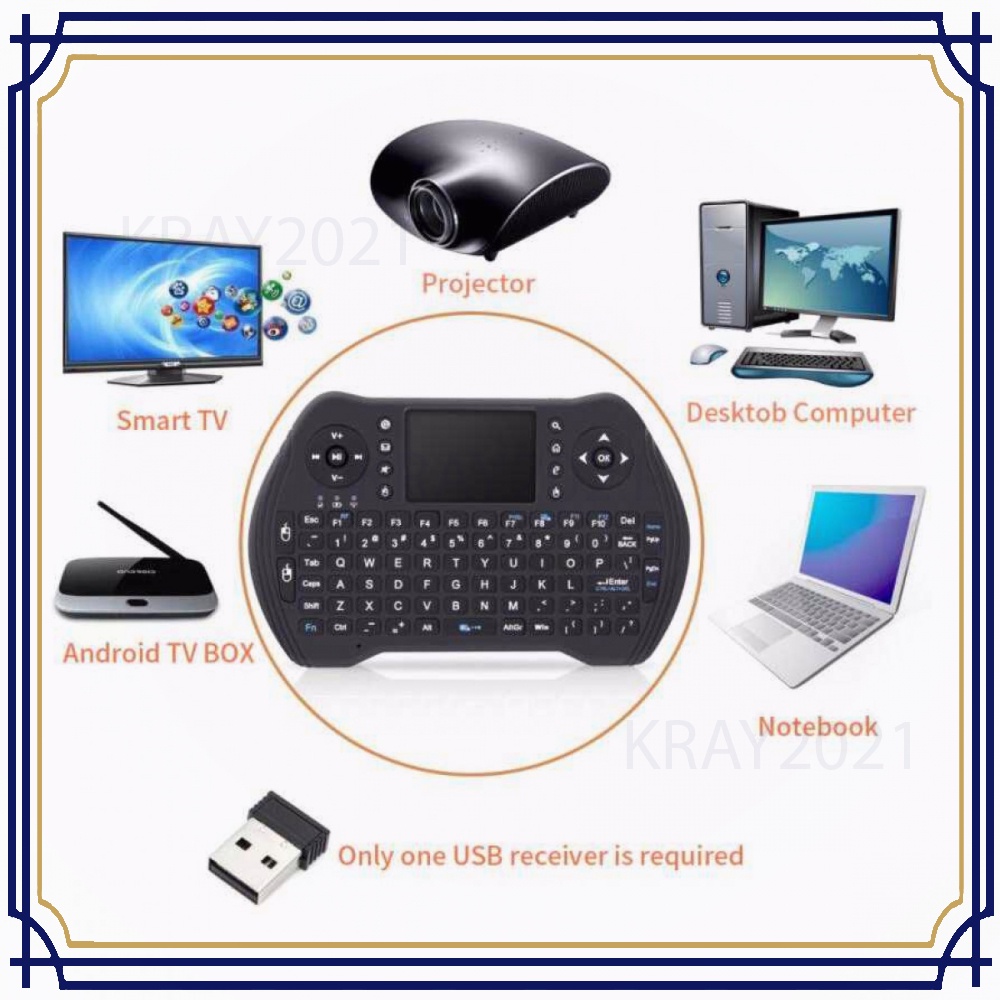 Keyboard Wireless 2.4GHz with Touchpad - MT10