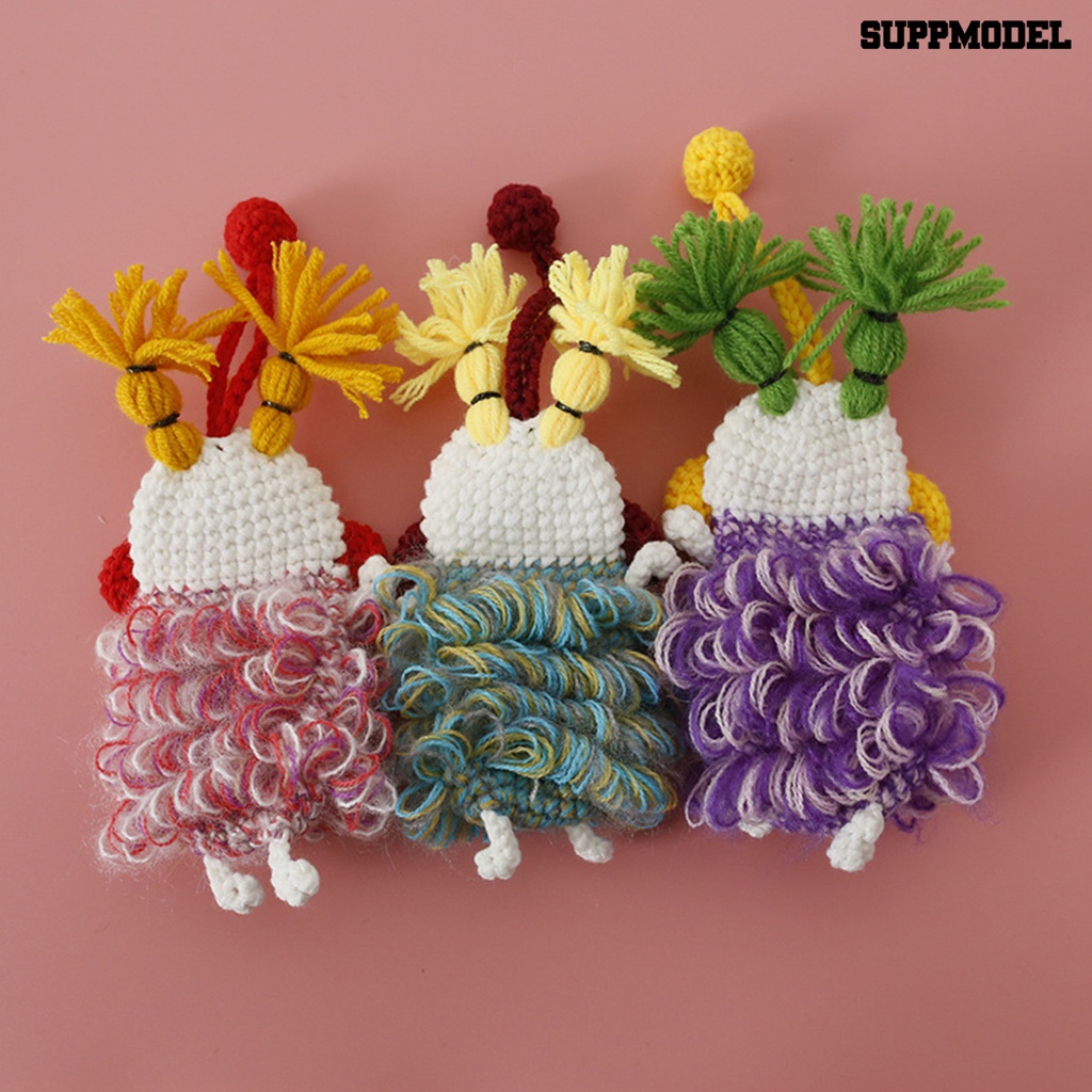 [SM] Key Case Dengan Lanyard Handmade Sosis Mulut Besar Universal Crochet Keychain Cover Rajut Key Case Pendant Perlengkapan Otomatis