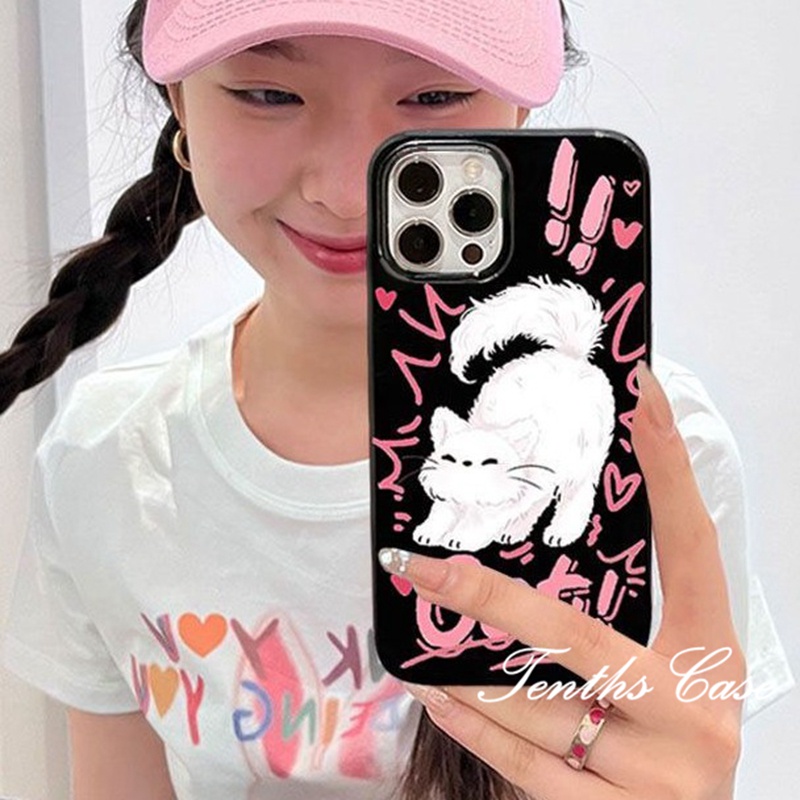 IPHONE Kompatibel Untuk Iphone14 13 12 11 Pro Max X XR Xs Max8 7 6 6s Plus Se2020 Soft Cover Lazy Kitten Phone Case