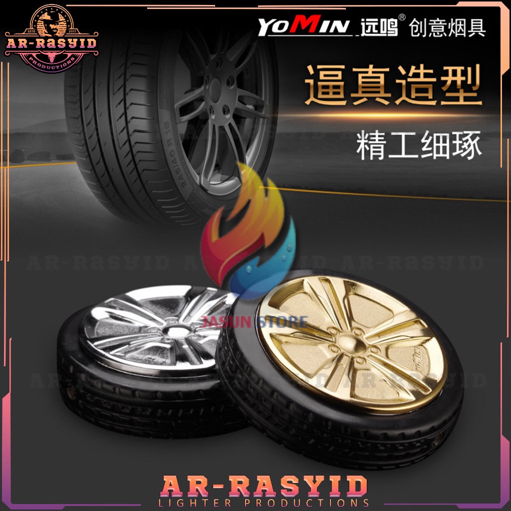 TERBARU! Korek Api Gas Roda Ban Mobil Car Wheels Yomin Lighter YM-110