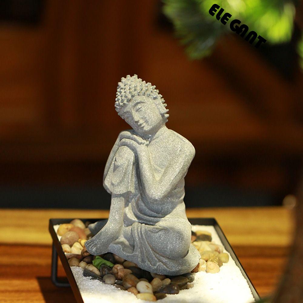 [Elegan] Patung Buddha Meditating Meditasi Bawah Air Lansekap Alami Aksesoris Akuarium