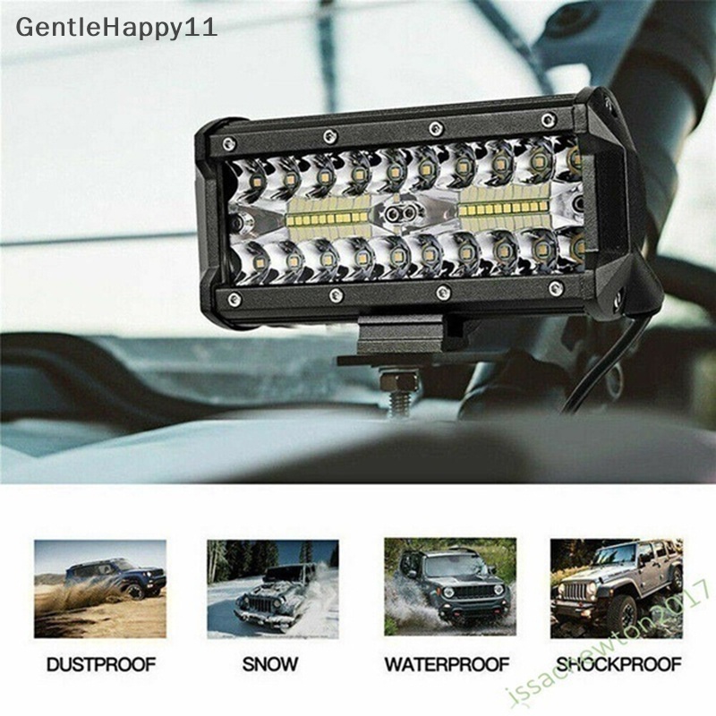 Gentlehappy 120W 7 ''Lampu Kerja LED Mobil Bar Spot Flood Beams Combo Untuk Off-road SUV Truck id