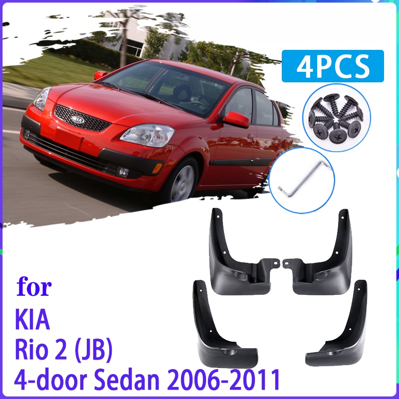 4pcs Flaps Lumpur Mobil Untuk KIA Rio 2 JB Sedan Saloon 2006~2011 2009 Mudguard Splash Guards Fender Mudflaps Aksesoris Mobil