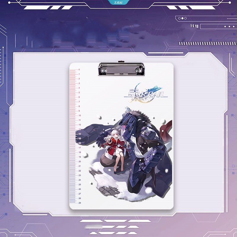 Honkai Star Rail Anime Kartun Karakter Kafka Dan Heng Maret 7th Silver Serigala Blade Perlengkapan Alat Siswa A4 Bening Frosted Folder Pad [ZK]