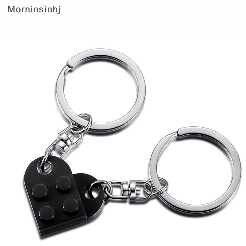 Mornin Gantungan Kunci Puzzle Bisa Disambung Dan Belah Blok Bangunan Couple Love Key Chain id