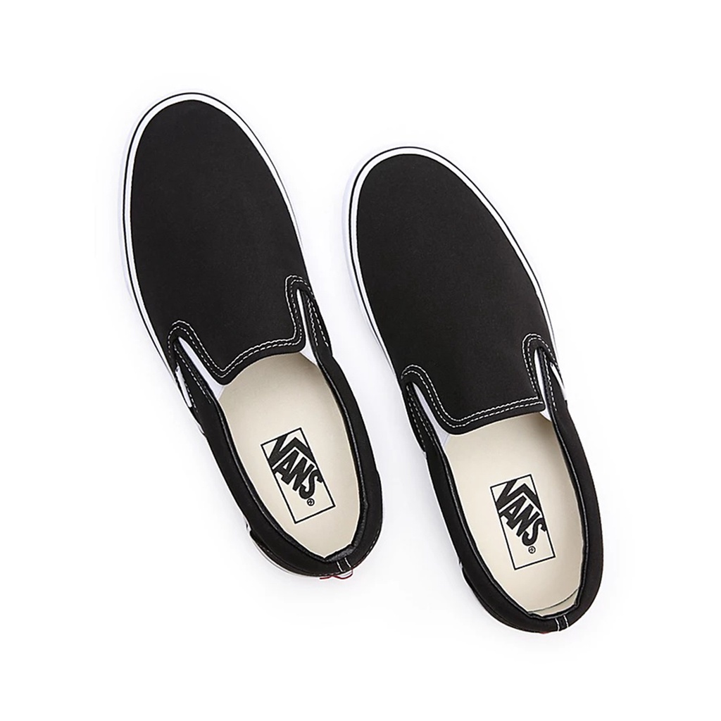 SEPATU VANS OFF THE WALL | SLIP ON BLACK WHITE