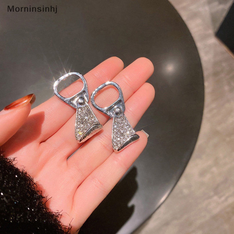 Mornin 1pasang Kaleng Tarik Cincin Anting Berlian Imitasi Fashion Perhiasan Kristal Untuk Wanita Temperamen Paduan Drop Anting Trendi Pesta Hadiah id