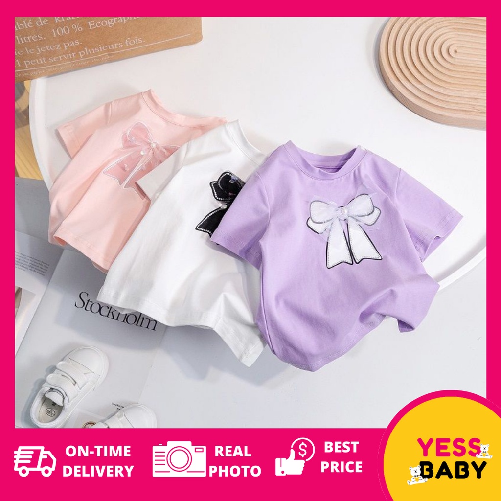 YESSBABY DRESS PITA T-shirt lengan pendek/Kaos anak perempuan Lucu/kaos pesta anak cewek usia 1-9 tahun