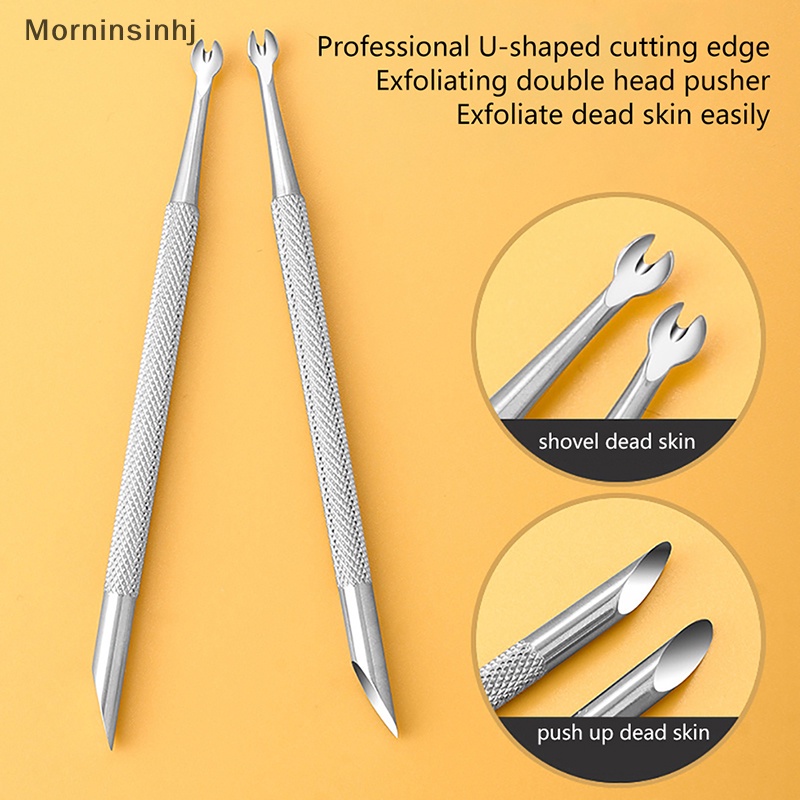 Mornin 1Pc Stainless Steel Nail Art Cuticle Pusher Trimmer Pedicure Manicure Tools id