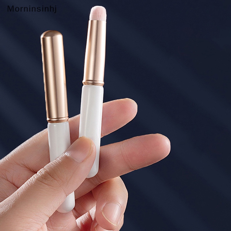 Mornin Mini Round Head Lip Gloss Brush Kuas Aplikator Bibir Dengan Tutup id