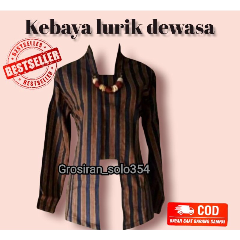 Kebaya dan Sorjan Kebaya lurik | baju Lurik wanita | baju adat jawa | baju lurik jawa | baju jawa Lu