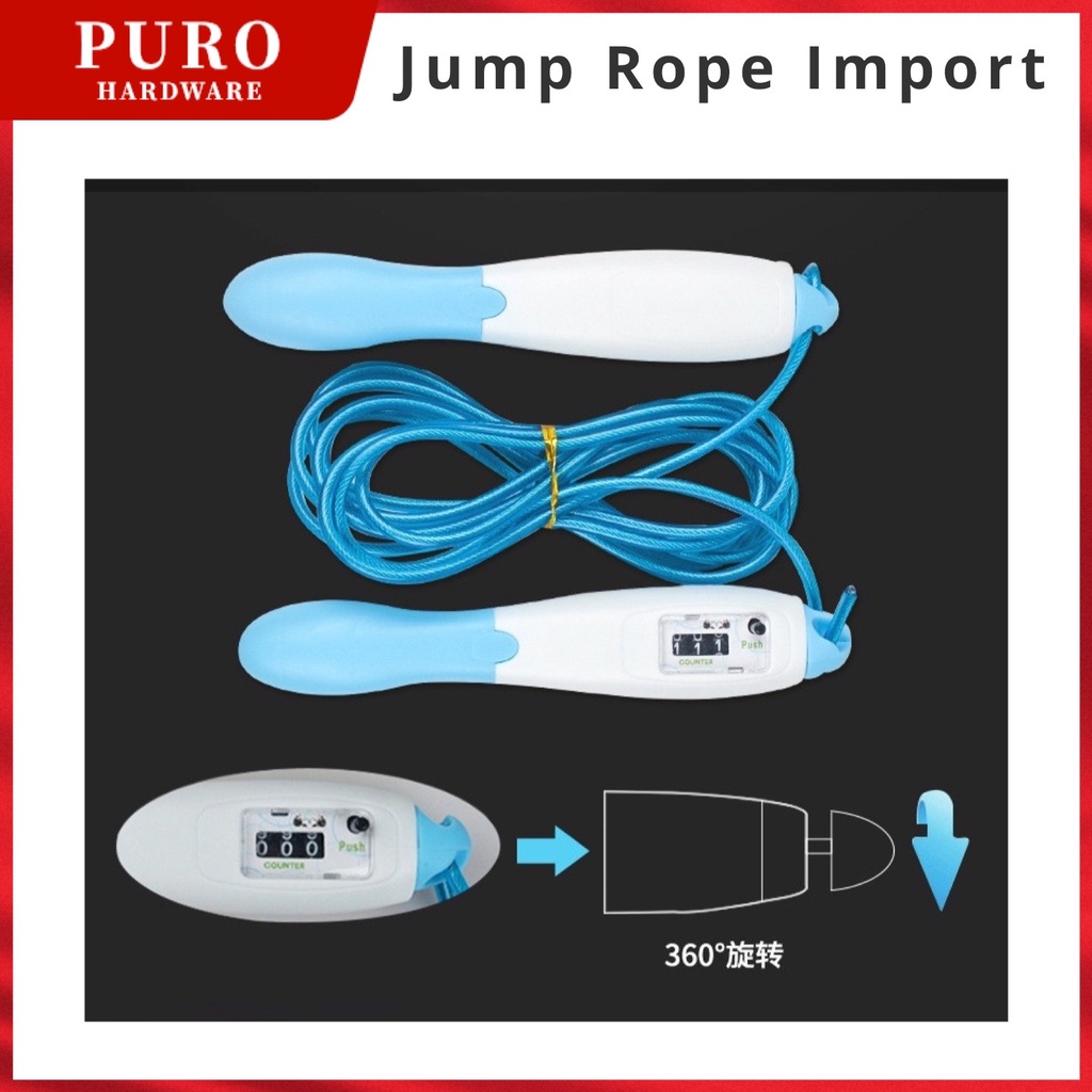 Tali Skipping Dengan Penghitung Loncatan / Jump Rope Import