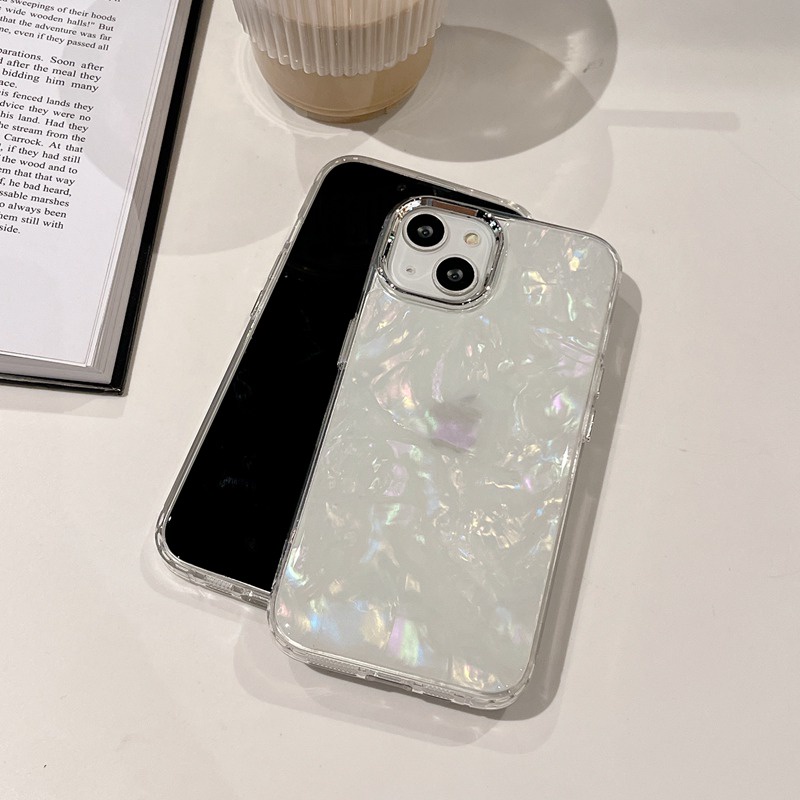 Silver Camera Colorful Shell Pattern Soft TPU Case HP iP iPhone 12 13 14 Pro Max 11 FTD Girl Woman Casing Apple