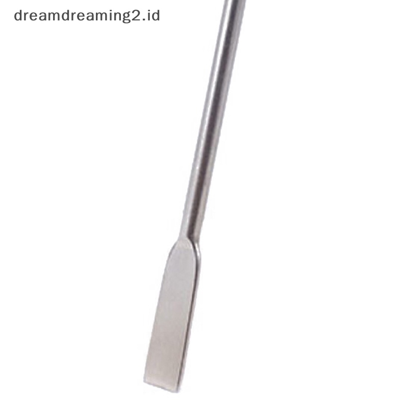 (drea) Spatula Kepala Ganda Stainless Steel Mixing Stick Foundation Pencampuran Alat Make Up //