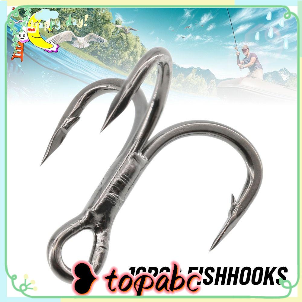 TOP 10pcs/set Fishhooks Kait Duri Nikel Ahite Baru Antikarat Diasah Treble Jig