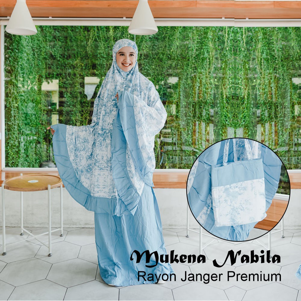 Mukena Bali Nabila  By Zahwa Untuk Dewasa Dan Remaja Bahan Rayon Janger Murah dan Terbaru