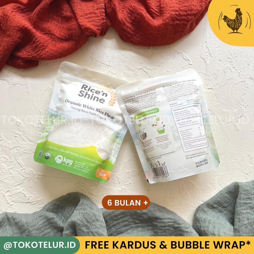 RICE n SHINE - Tepung Beras Organik | Cocok untuk MPASI - GLUTEN FREE