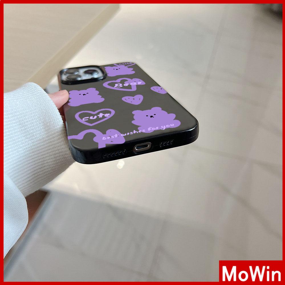 Case iPhone 14 Pro max iPhone Case Hitam Glossy TPU Lembut Shockproof Perlindungan Kamera Lucu Setan Ungu Kompatibel dengan iPhone 13 Pro max 12 Pro Max 11 xr xs max 7Plus 8Plus